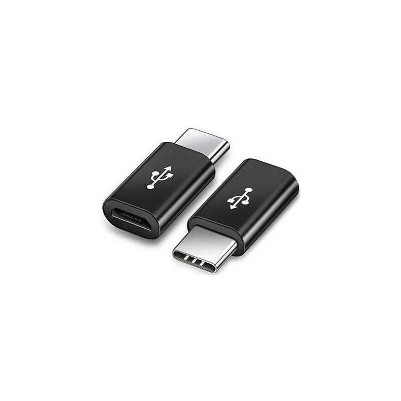 Redukcia USB micro - USB C, čierna