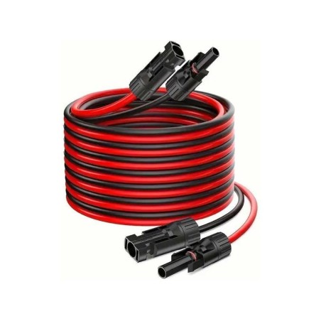 Solárny kábel 4mm2, červený+čierny s konektormi MC4, predĺženie 5m