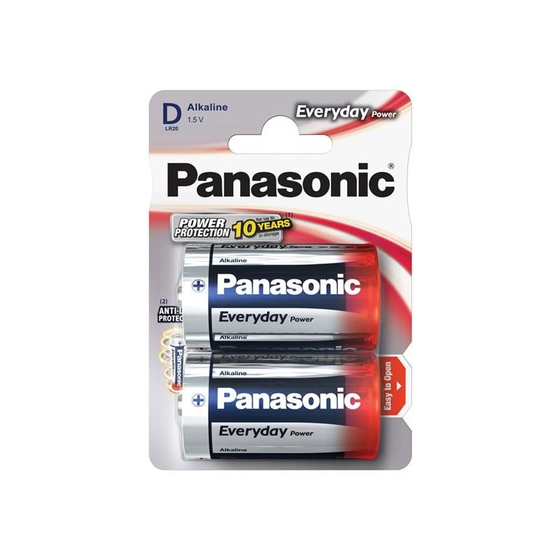Batéria D (R20) alkalická PANASONIC Everyday Power 2ks / blister