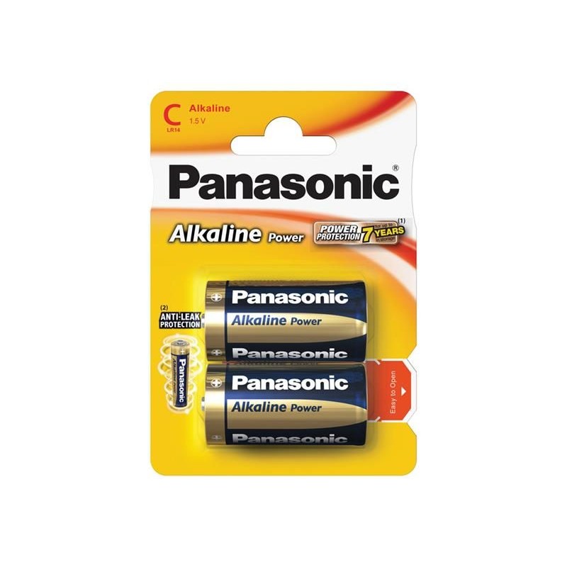 Batéria C (R14) alkalická PANASONIC Alkaline Power 2ks / blister