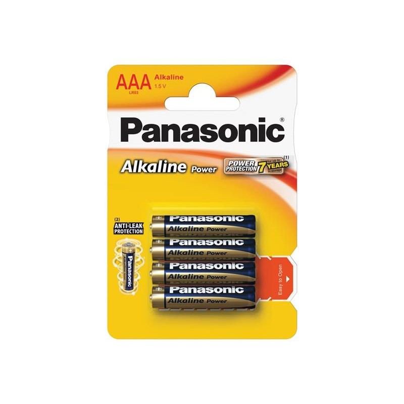 Batéria AAA (R03) alkalická PANASONIC Alkaline Power 4ks / blister