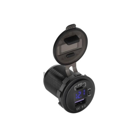 Nabíjačka USB PEIYING PY-CHR0006 s QC a meračom napätia