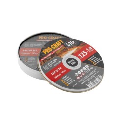 Rezný kotúč PROCRAFT 125 × 1,0 mm, sada 10 ks