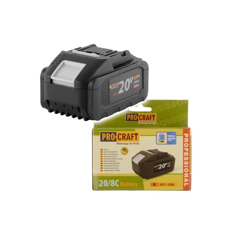 Batéria PROCRAFT 20V 8000mAh 20/8C