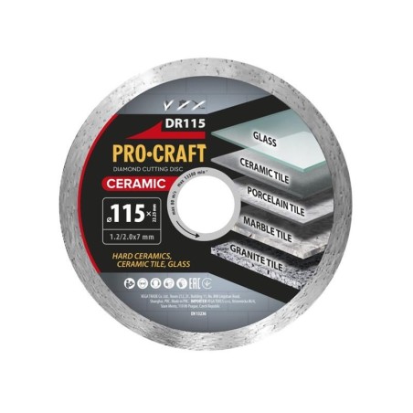Diamantový rezný kotúč 115 mm PROCRAFT DR115 Ceramic