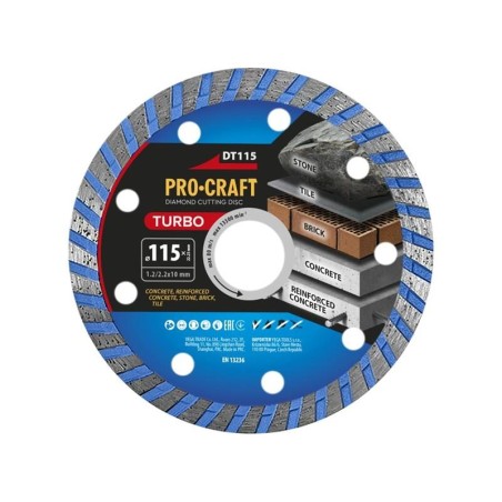 Diamantový rezný kotúč 115 mm PROCRAFT DT115 Turbo