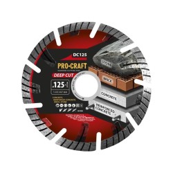 Diamantový rezný kotúč 125 mm PROCRAFT DC125 Deep Cut
