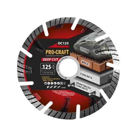 Diamantový rezný kotúč 125 mm PROCRAFT DC125 Deep Cut