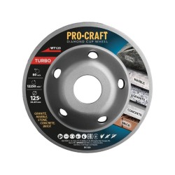 Diamantový brúsny kotúč 125 mm PROCRAFT WT125 Turbo