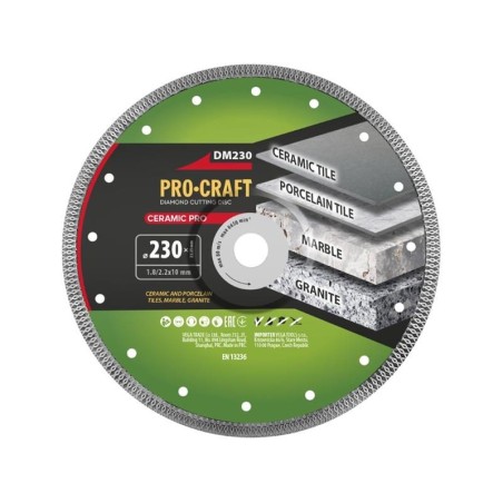 Diamantový rezný kotúč 230 mm PROCRAFT DM230 Ceramic PRO