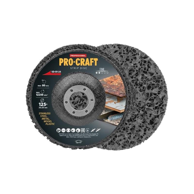 Brúsny kotúč Clean & Strip 125mm PROCRAFT SD-B125