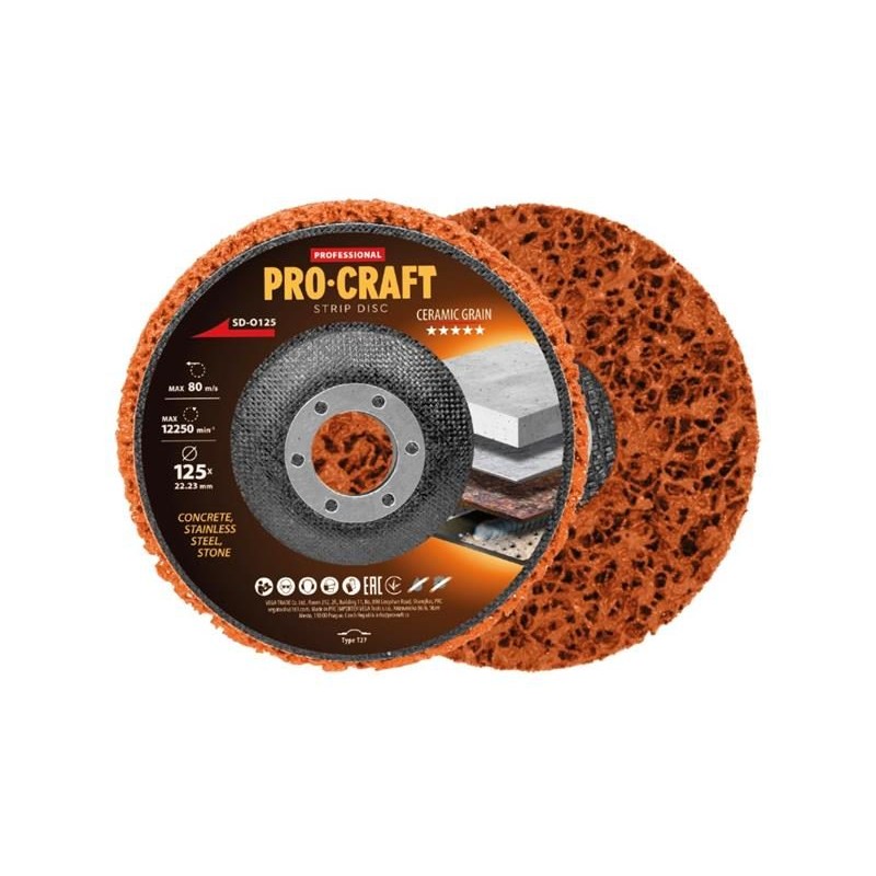 Brúsny kotúč Clean & Strip 125mm PROCRAFT SD-O125