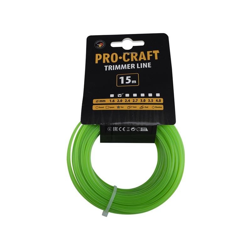 Struna PROCRAFT ZV 2mm 15m hviezdicová