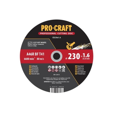 Kotúč rezný PROCRAFT 230x1,6mm