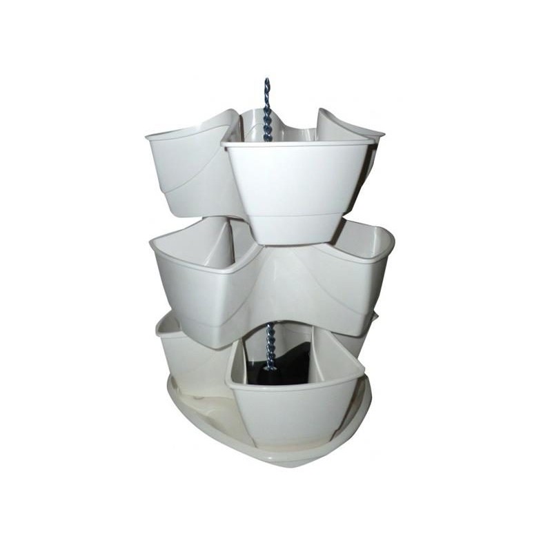 Kvetináč na bylinky COUBI HERBAL biely 29,5cm
