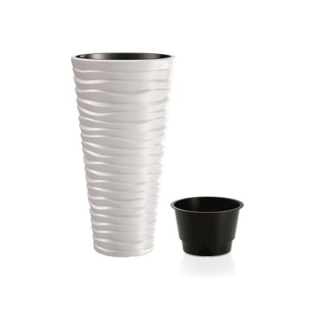 Kvetináč SAND SLIM biely 29,6cm