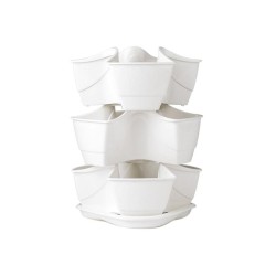 Kvetináč na bylinky COUBI HERBAL biely 29,5x29,5x38cm