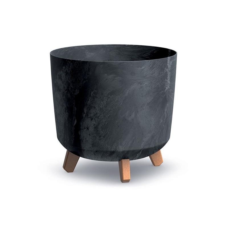 Kvetináč GRACIA TUBUS BETON EFFECT antracit 29,8cm