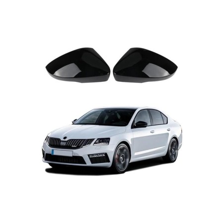 Kryty zrkadiel Škoda Octavia MK3 2017 - 2019 čierne lesklé
