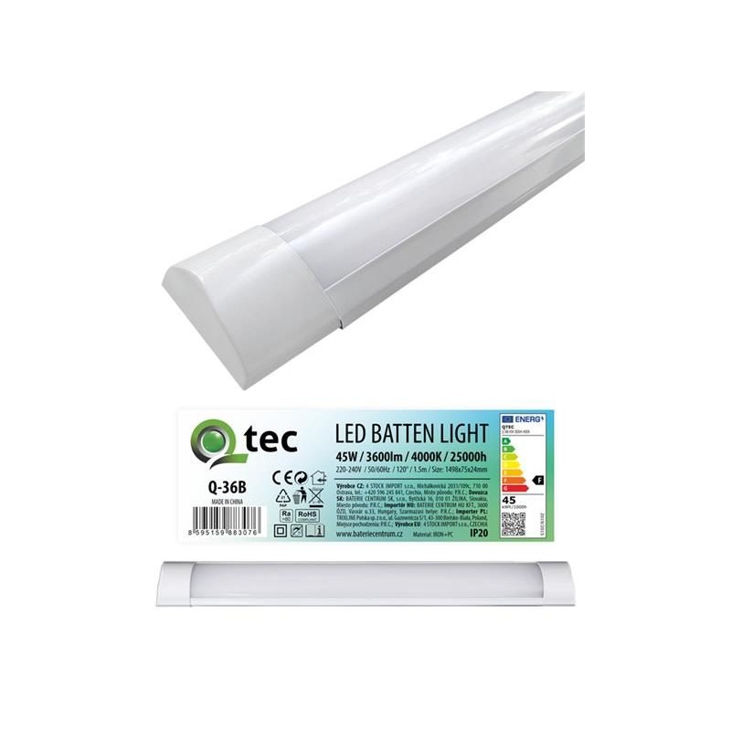 Svietidlo pod linku QTEC Q-36B 45W LED BATTEN LIGHT