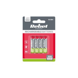 Nabíjacie batérie AAA (R03) 1,2V/900mAh REBEL 4ks / blister BAT2013