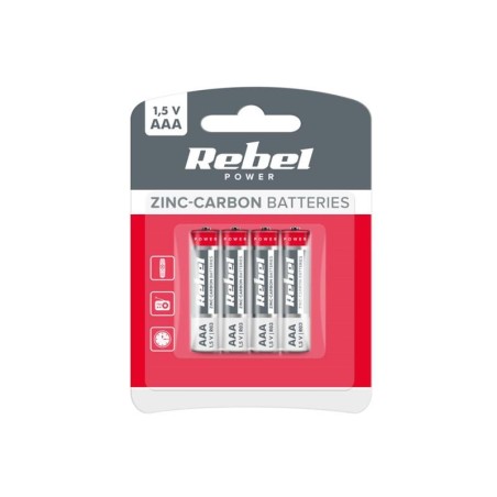 Batéria AAA (R03) Zn-Cl REBEL 4ks / blistr BAT0080B
