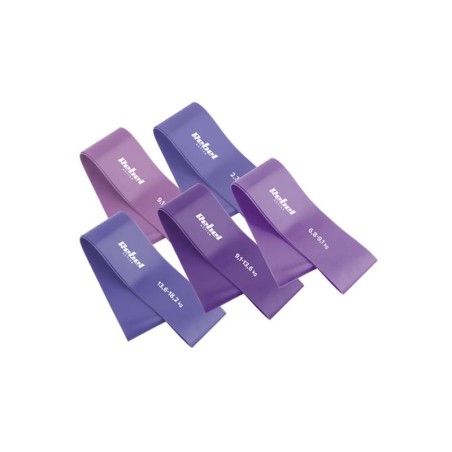 Guma posilňovacia REBEL Mini Band L 2,3-18,2kg 5ks mix purple