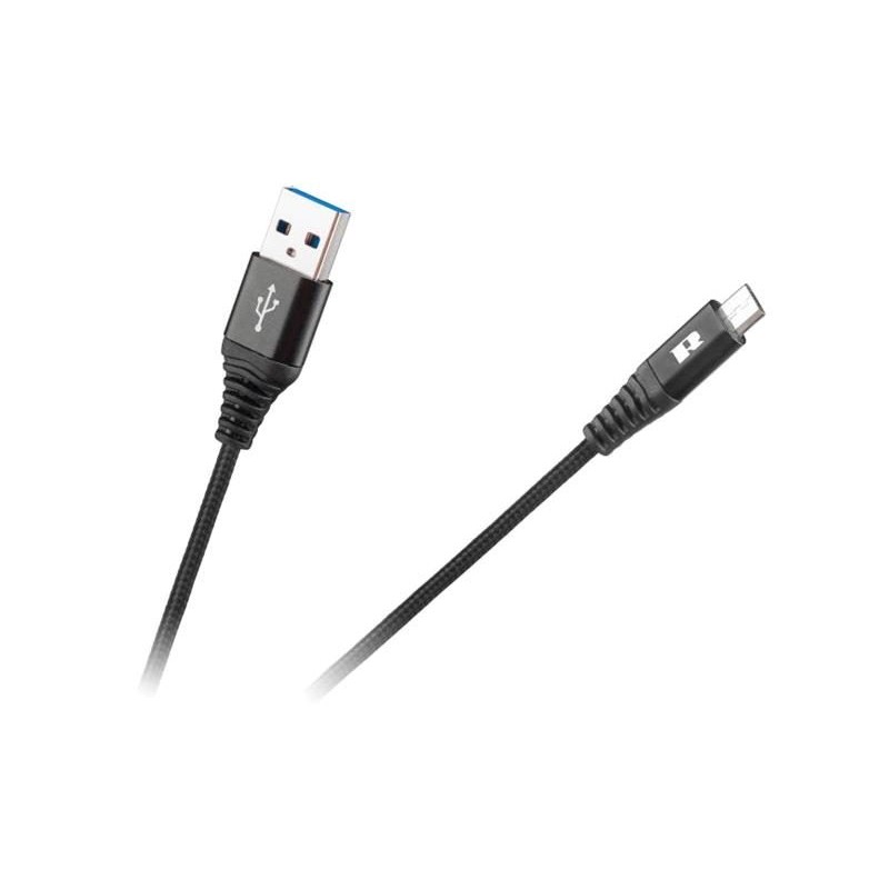 Kábel REBEL RB-6000-200-B USB/Micro USB 2m Black
