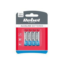 Batéria AAA LR03 alkalická REBEL Alkaline Power 4ks / blister BAT0060B