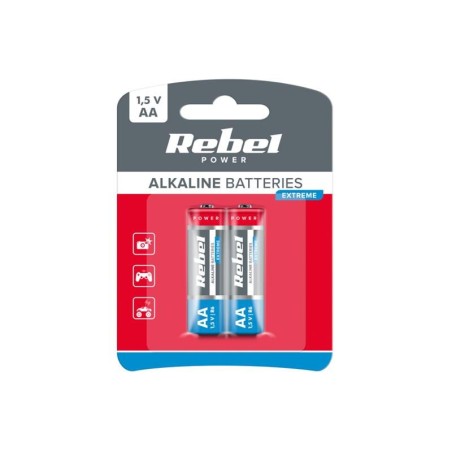 Batéria AA (R6) alkalická REBEL EXTREME Alkaline Power 2ks / blister BAT0091B