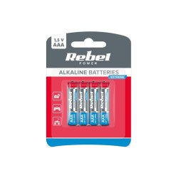 Batéria AAA (R03) alkalická REBEL EXTREME Alkaline Power 4ks / blister BAT0096B