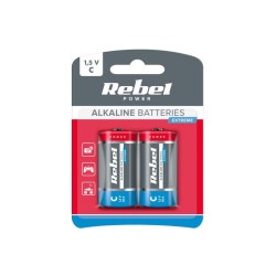 Batéria C (R14) alkalická REBEL EXTREME Alkaline Power 2ks / blister BAT0093B