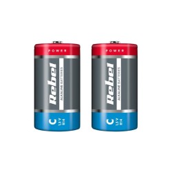 Batéria C (R14) alkalická REBEL Alkaline 2ks / shrink BAT0063