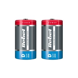 Batéria D (R20) alkalická REBEL Alkaline 2ks / shrink BAT0064