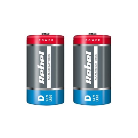 Batéria D (R20) alkalická REBEL Alkaline 2ks / shrink BAT0064