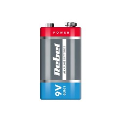 Batéria 9V (6LR61) alkalická REBEL 1ks / shrink BAT0062