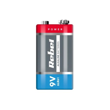 Batéria 9V (6LR61) alkalická REBEL 1ks / shrink BAT0062