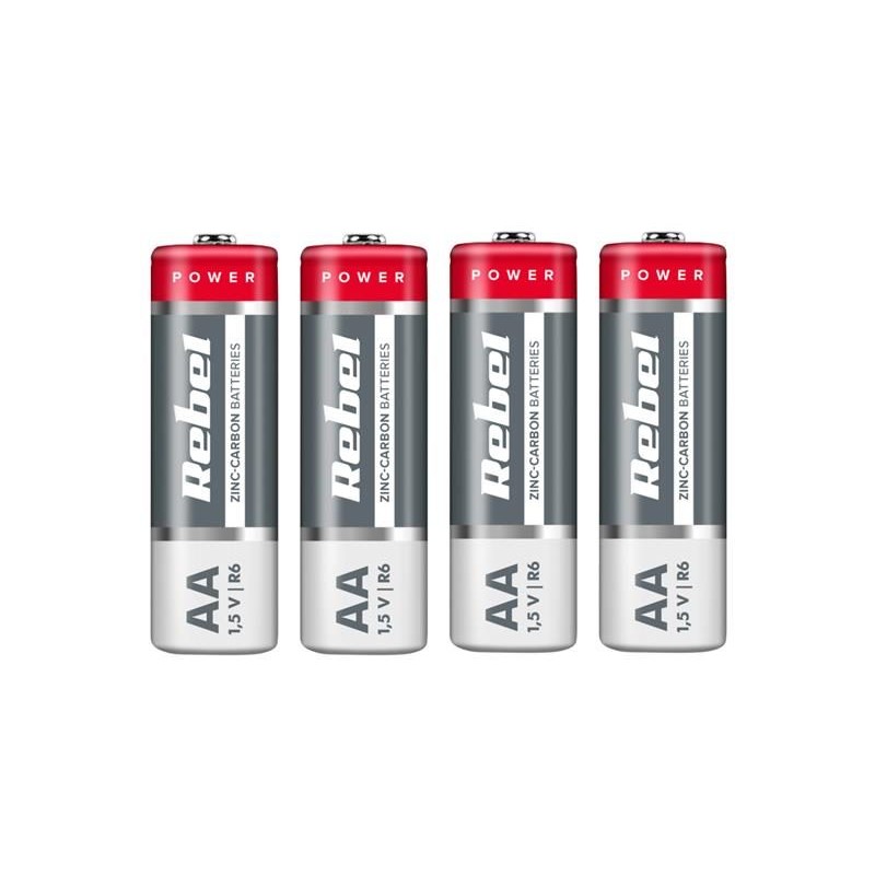Batéria AA (R6) Zn-Cl REBEL 4ks / shrink BAT0081