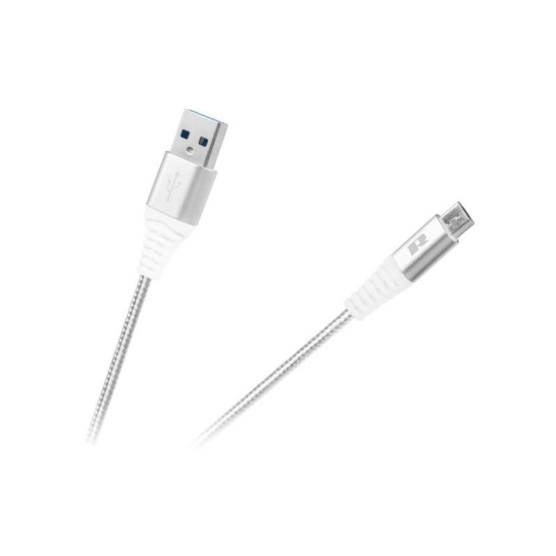 Kábel REBEL RB-6000-100-W USB/Micro USB 1m White