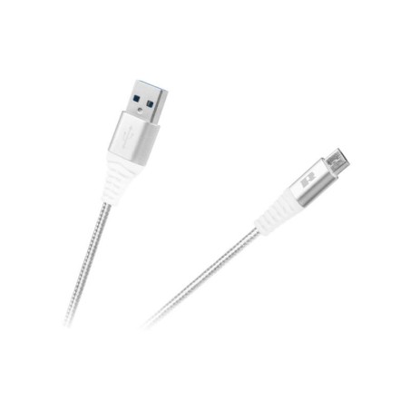Kábel REBEL RB-6000-100-W USB/Micro USB 1m White