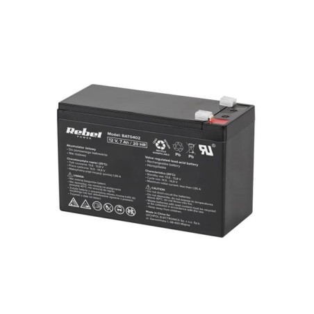 Baterie olověná 12V 7.0Ah REBEL BAT0402