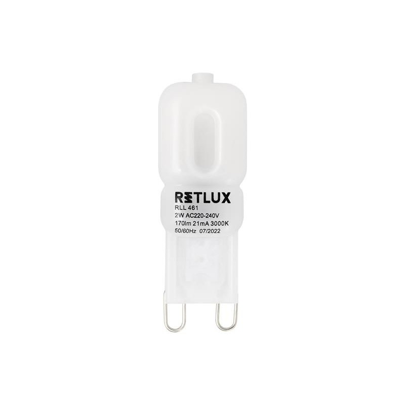 Žiarovka LED G9 2W biela teplá RETLUX RLL 461