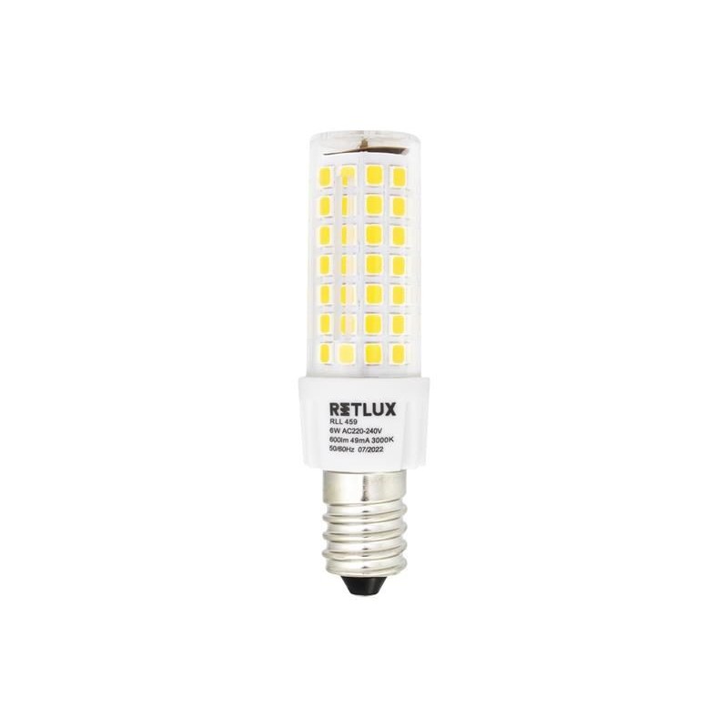 Žiarovka LED E14 6W biela teplá RETLUX RLL 459