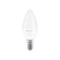 Žiarovka LED E14 5W C37 biela teplá RETLUX REL 35 4ks