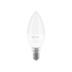 Žiarovka LED E14 5W C37 biela teplá RETLUX REL 34 2ks