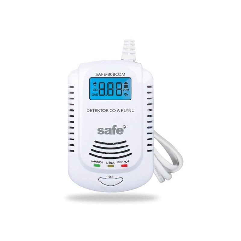 Detektor plynu SAFE 808COM oxid uhoľnatý