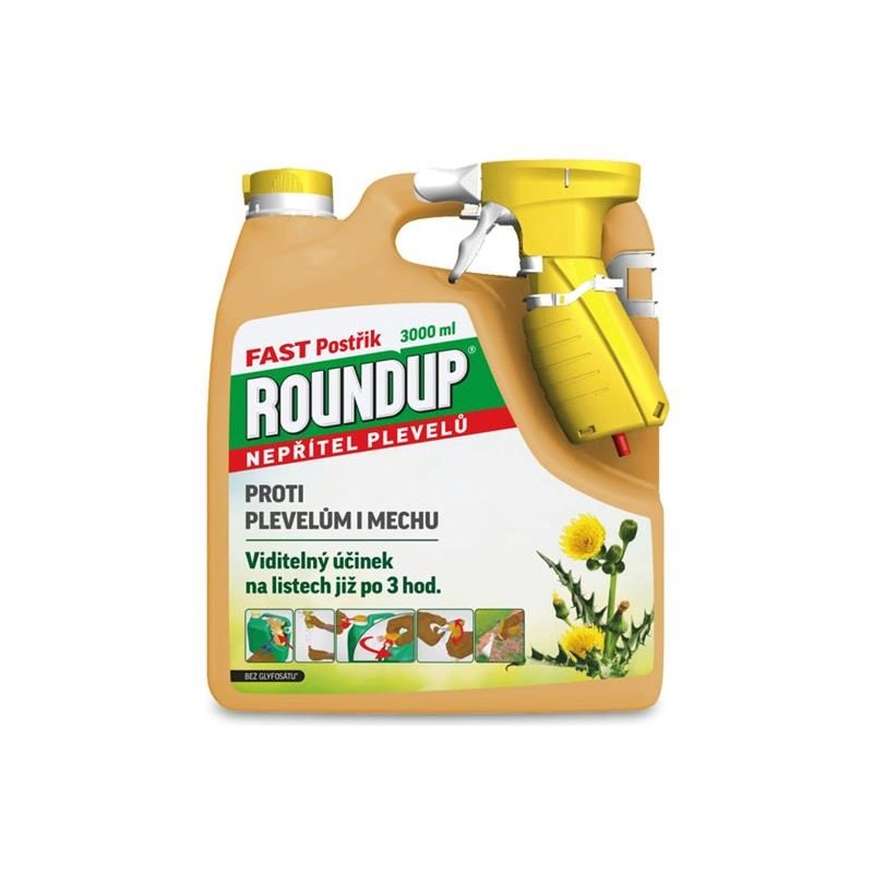 ROUNDUP Fast bez glyfozátu - rozprašovač EVERGREEN 3l