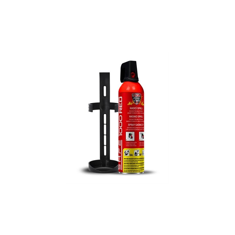 Hasiaci sprej SAFE 1000 RED 1000ml peny + držiak 100C