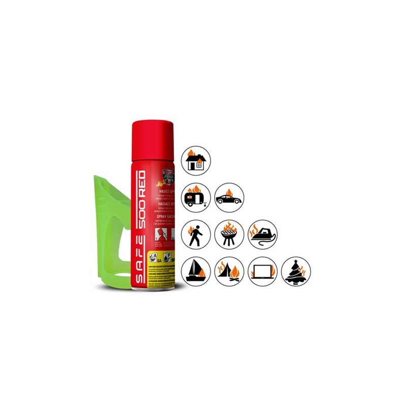 Hasiaci sprej SAFE 500 RED 500ml peny + držiak 50F
