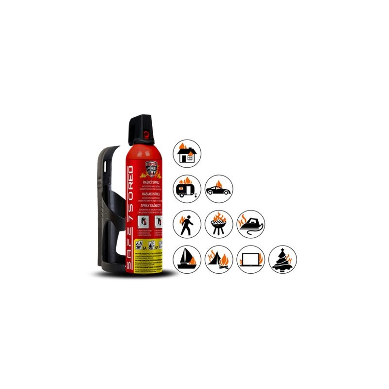 Hasiaci sprej SAFE 750 RED 750ml peny + držiak 75C